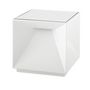 Voir la diapositive 1 : Lumisky Lampe de table cube LED CUBOX MINI Blanc Aluminium 8 cm