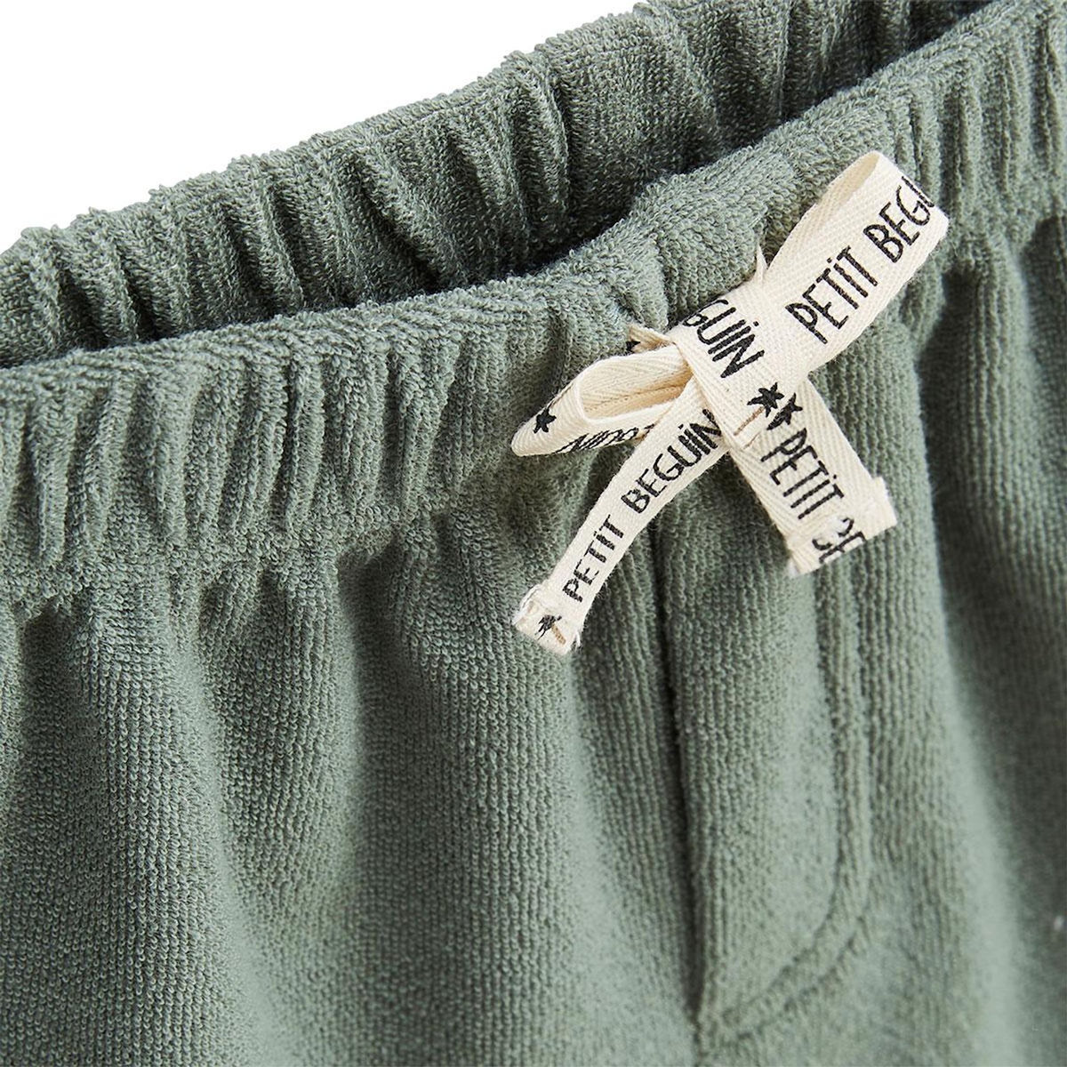 Petit Béguin Ensemble enfant t-shirt et short en éponge Crocro rigolo