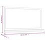 Voir la diapositive 6 : VIDAXL Miroir de bain Chene fume 60x10,5x37 cm Bois d'ingenierie