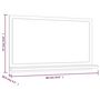 Voir la diapositive 6 : VIDAXL Miroir de bain Chene fume 60x10,5x37 cm Bois d'ingenierie