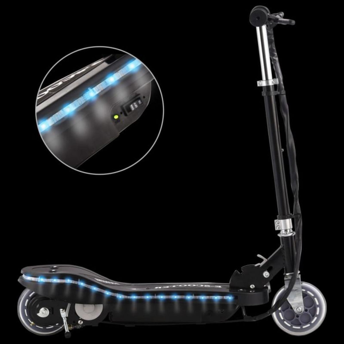 VIDAXL Trottinette électrique avec LED 120 W Noir