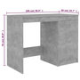Voir la diapositive 6 : VIDAXL Bureau Gris beton 100x50x76 cm Bois d'ingenierie