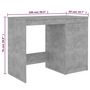 Voir la diapositive 6 : VIDAXL Bureau Gris beton 100x50x76 cm Bois d'ingenierie