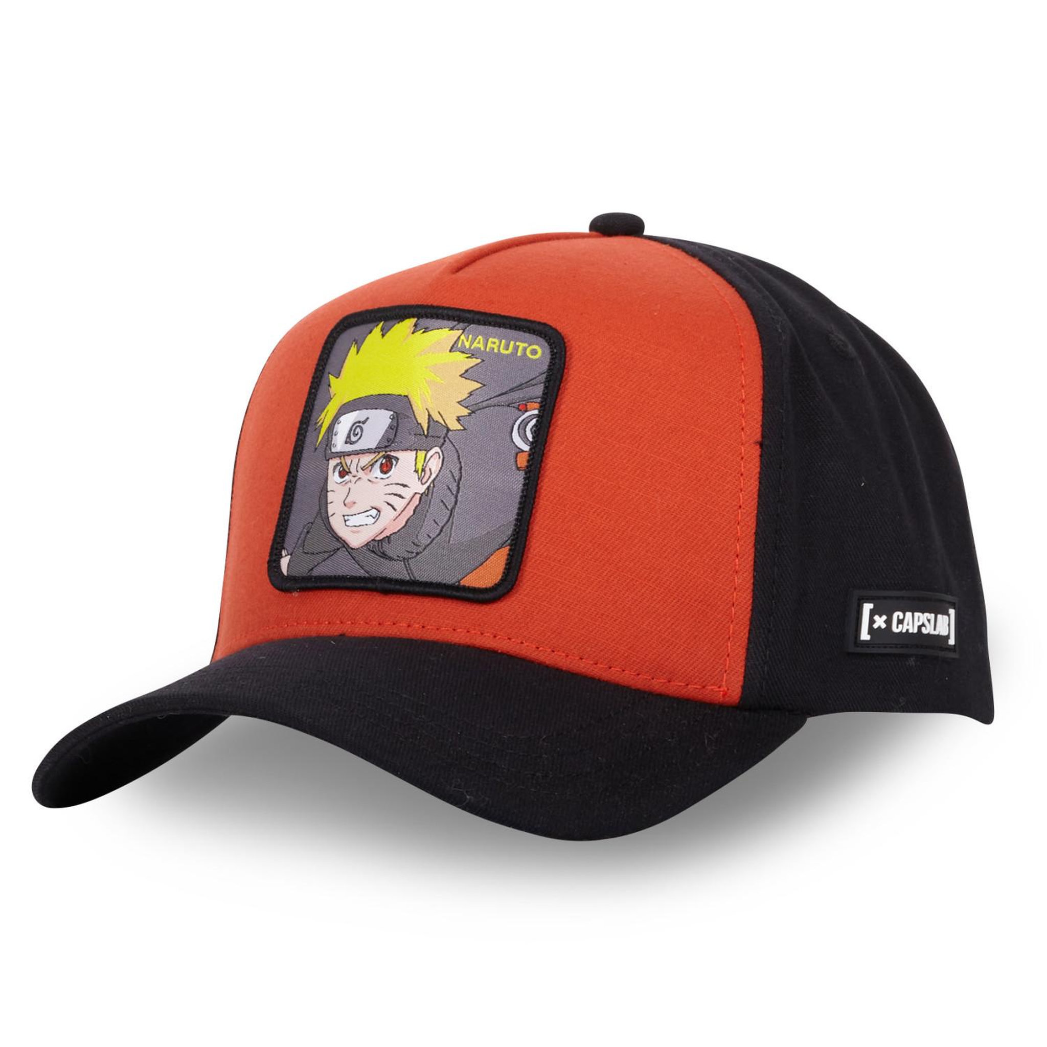 CAPSLAB Casquette homme trucker effet bambou Naruto Shippuden Naruto. Coloris disponibles : Orange
