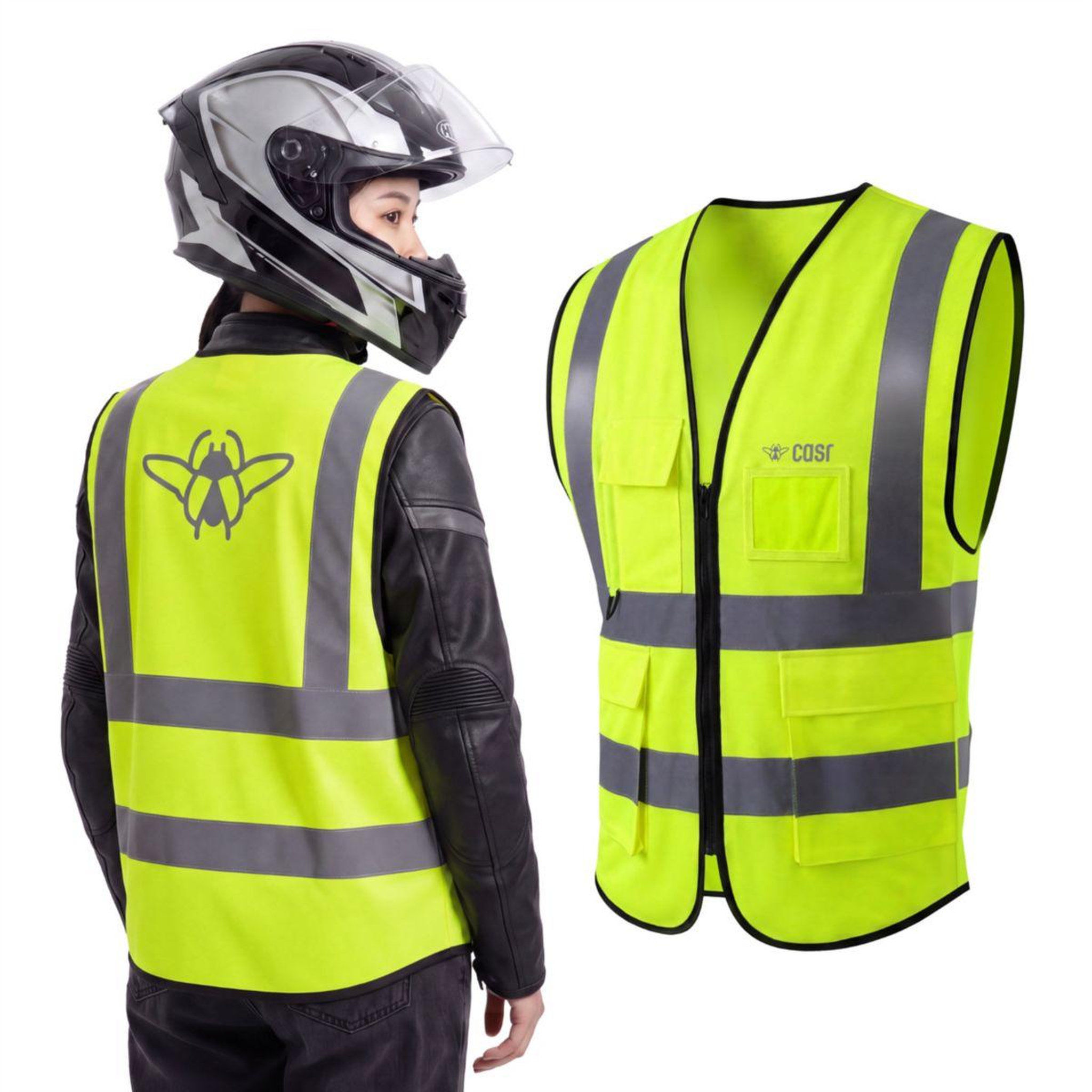 Voir la diapositive 4 : CASR Gilet jaune Jaune taille XL