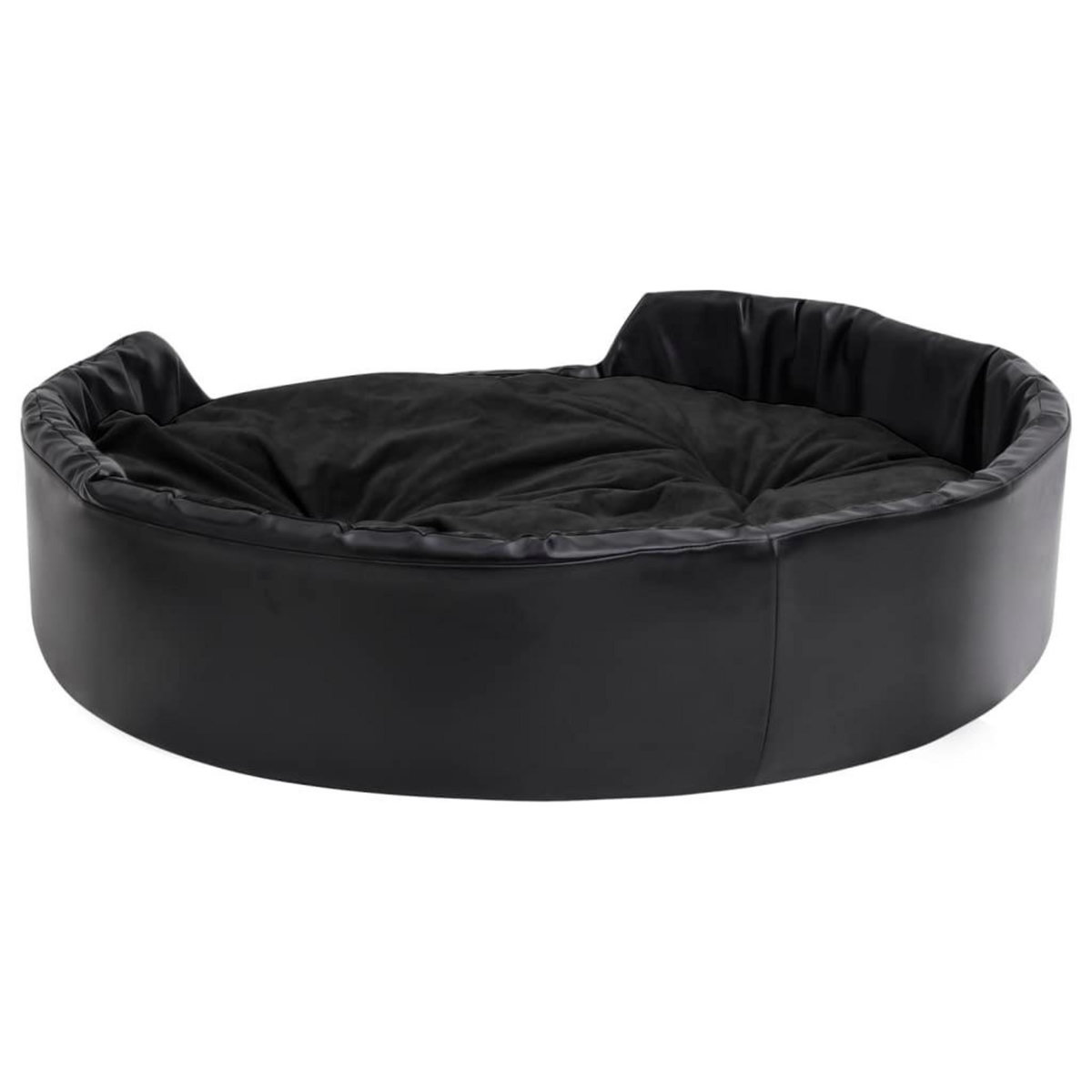 VIDAXL Lit pour chiens Noir 99x89x21 cm Peluche et similicuir