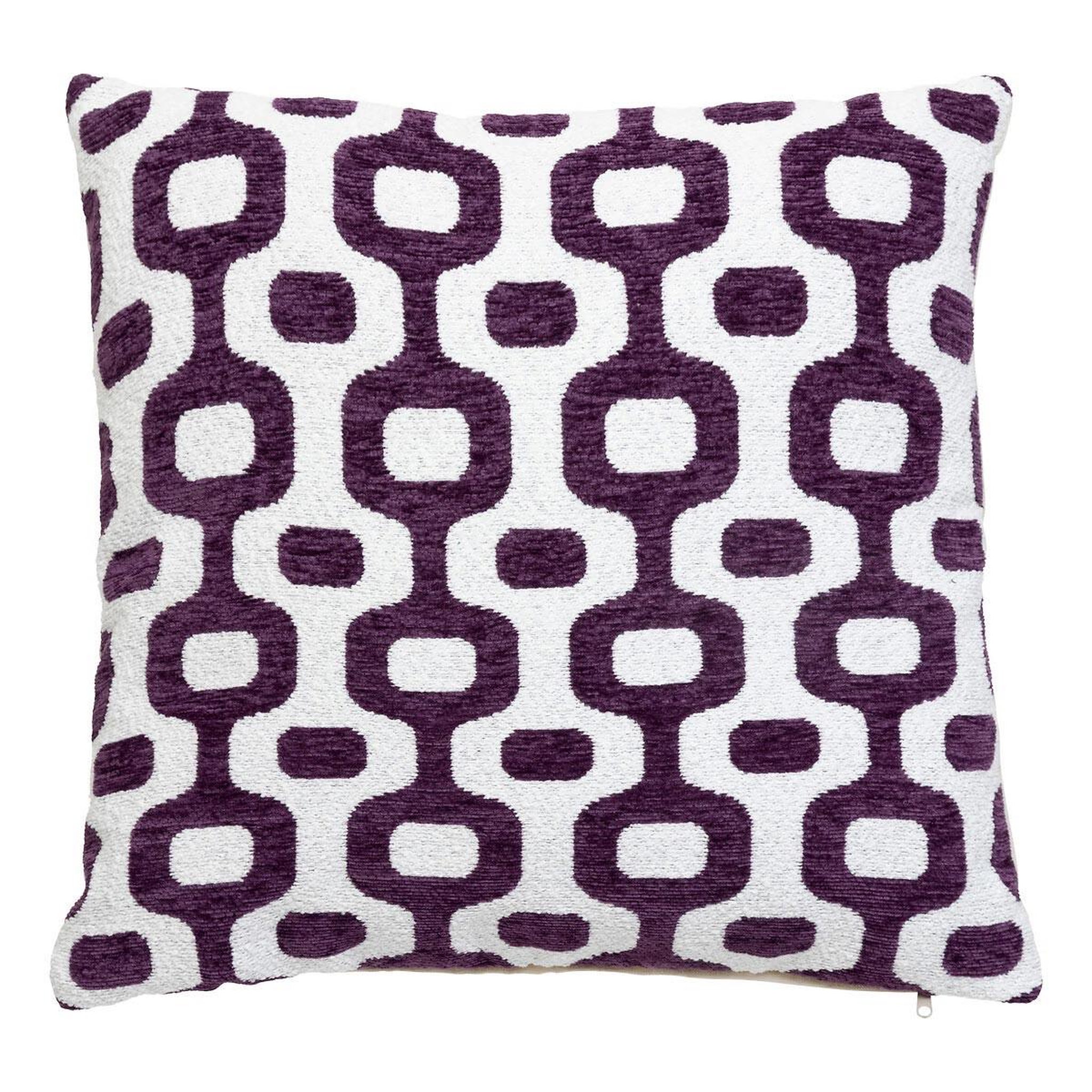 ATMOSPHERA Housse de coussin chenille  jeni  40x40cm violet