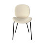 Voir la diapositive 2 : Rendez vous déco Lot de 2 chaises en tissu bouclé beige et pieds en métal noir-Iris