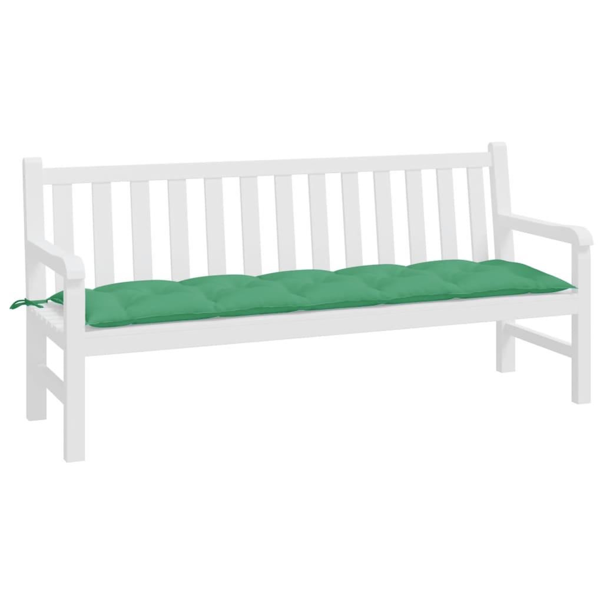 Voir la diapositive 3 : VIDAXL Coussin de banc de jardin vert 180x50x7 cm tissu oxford
