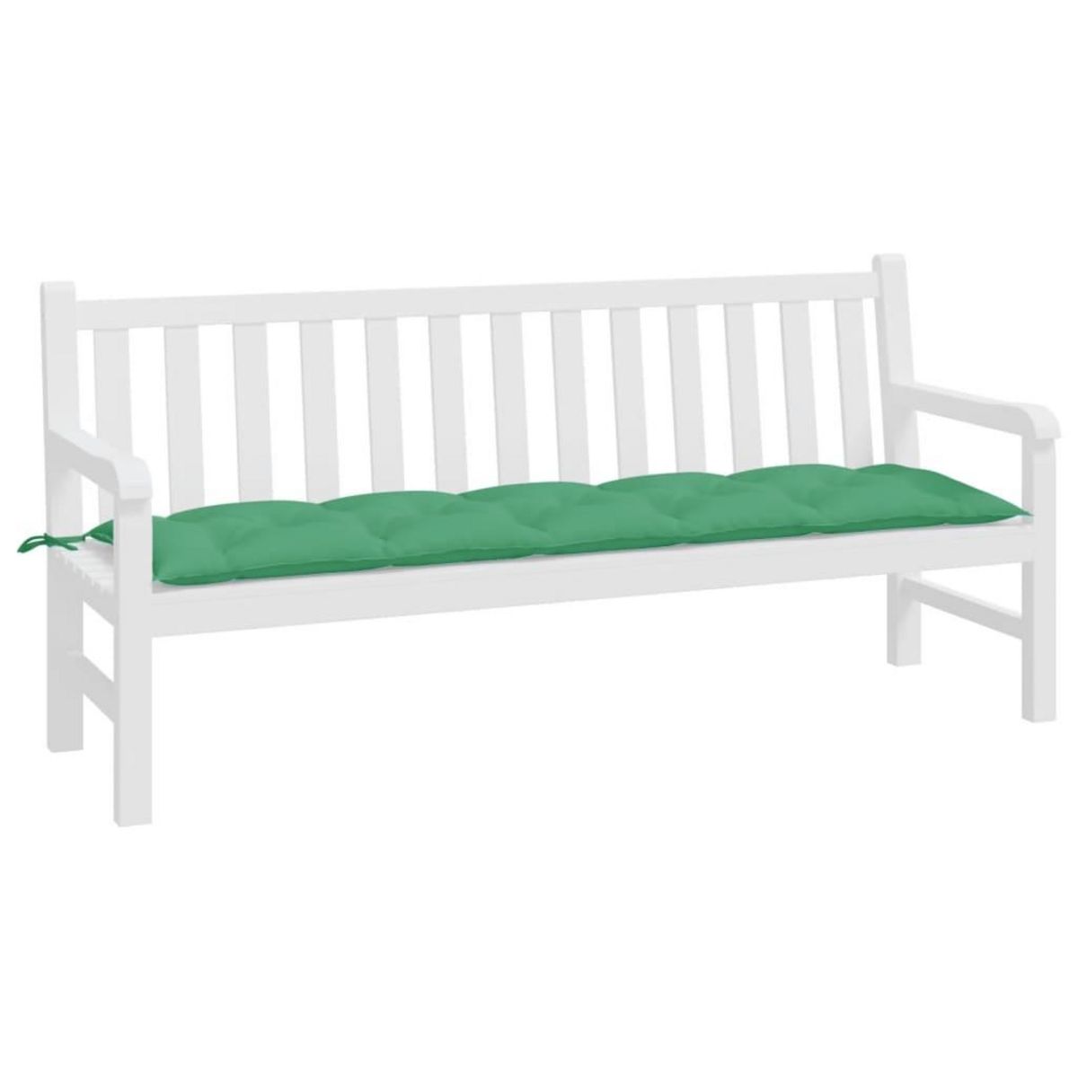 VIDAXL Coussin de banc de jardin vert 180x50x7 cm tissu oxford