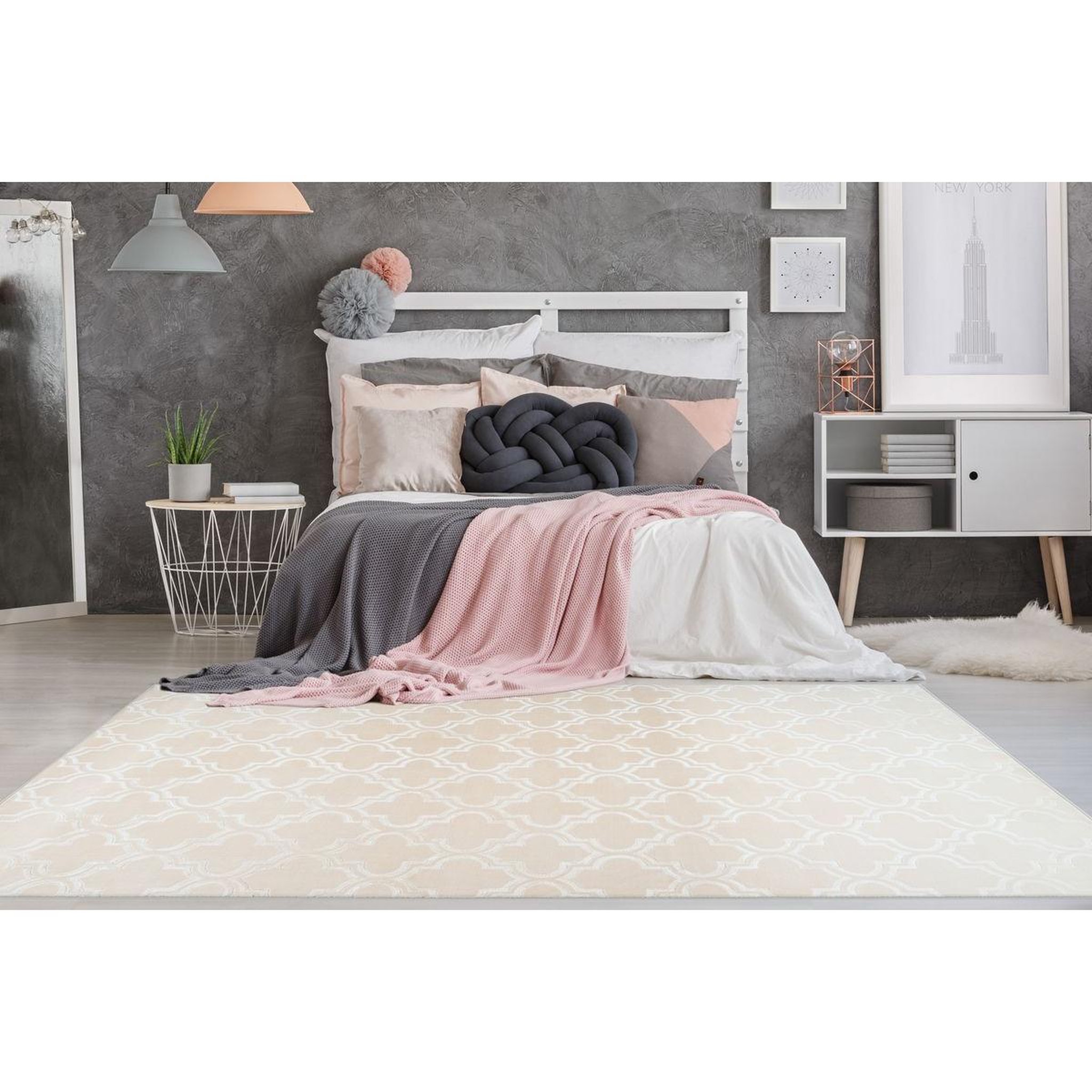 Voir la diapositive 2 : Paris Prix Tapis vintage fait main  monroe i  crème