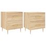 Voir la diapositive 2 : VIDAXL Tables de chevet 2 pcs chene sonoma 40x35x47,5 cm