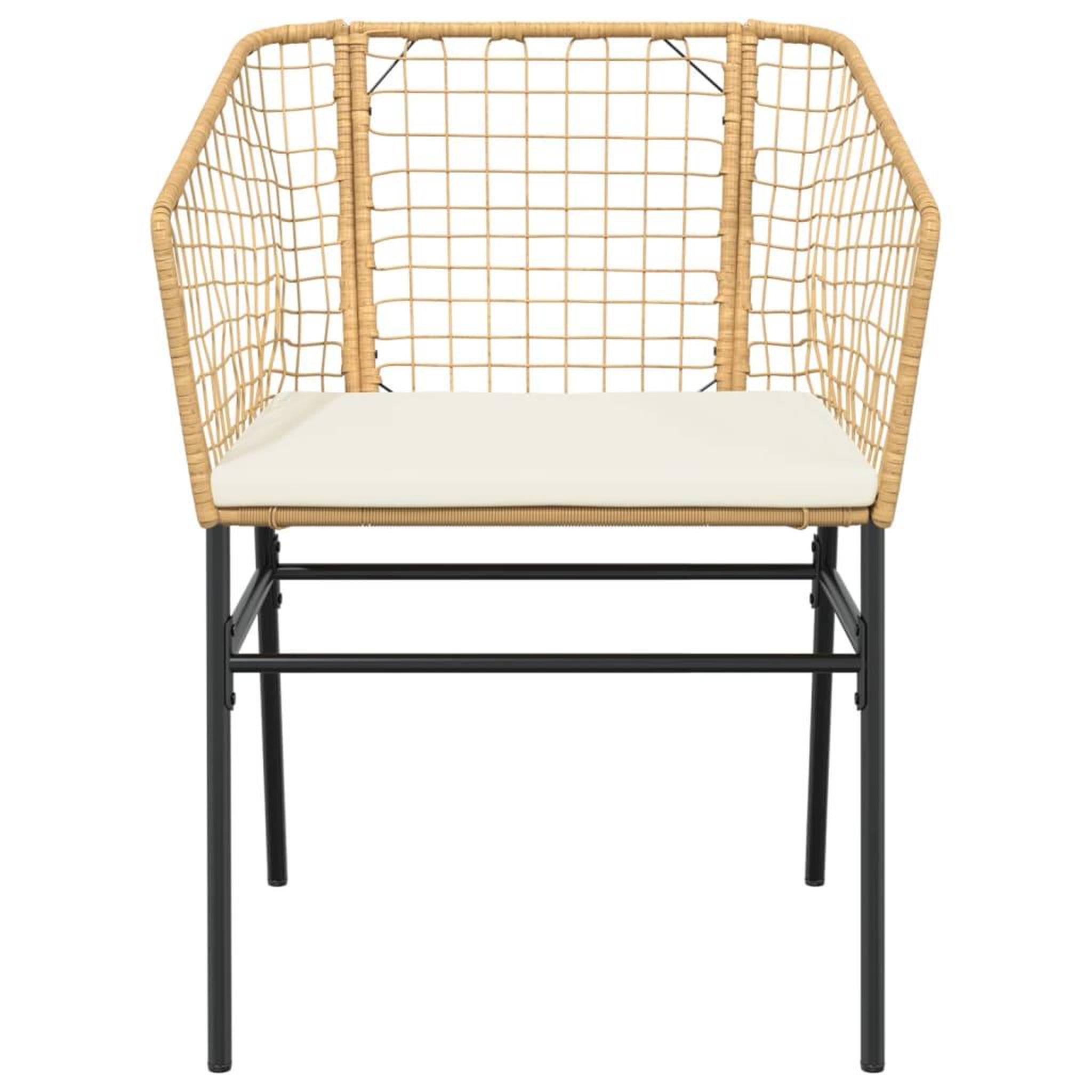 Voir la diapositive 5 : VIDAXL Chaises de jardin lot de 2 et coussins marron rotin