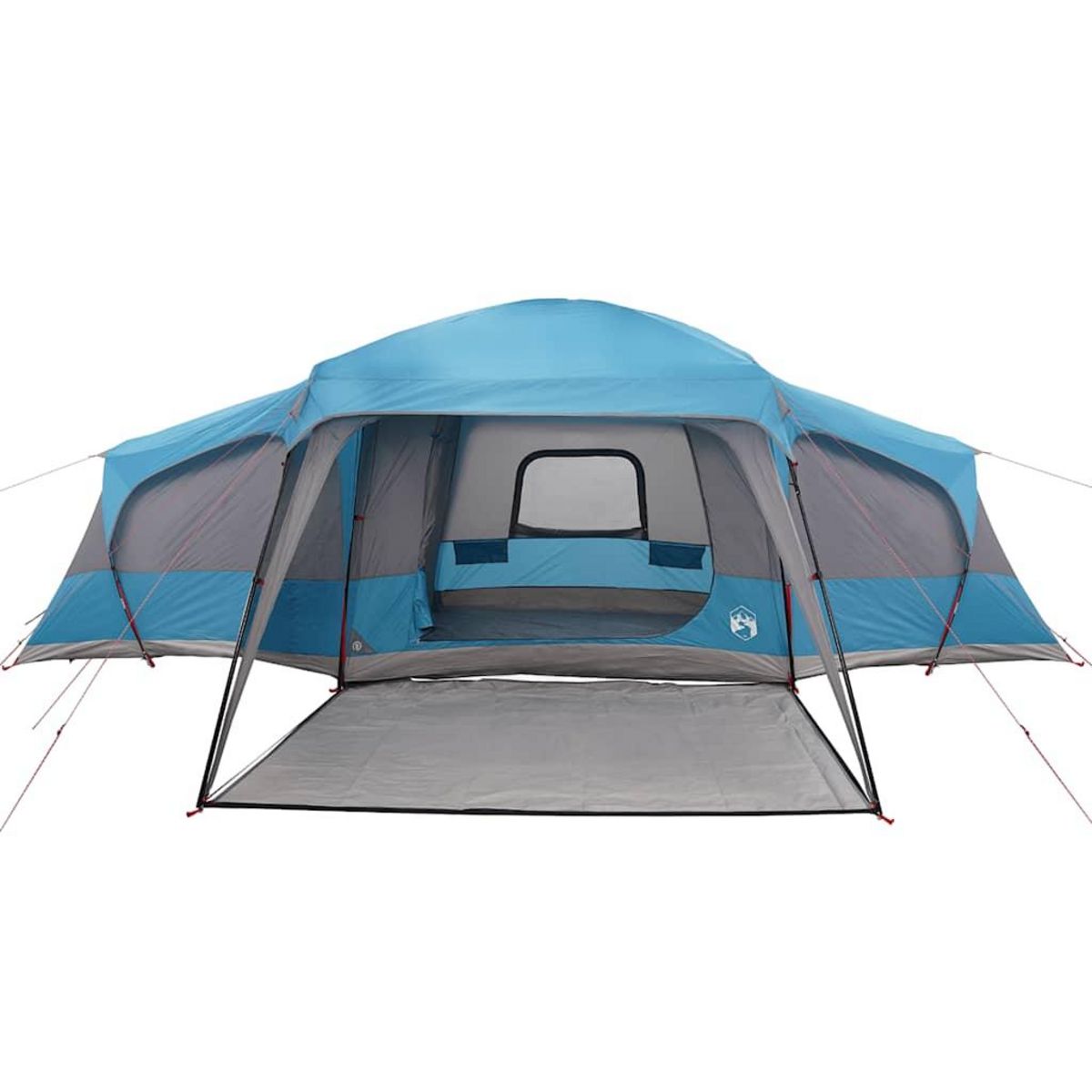 VIDAXL Tente familiale avec dome de porche 9personnes bleu impermeable