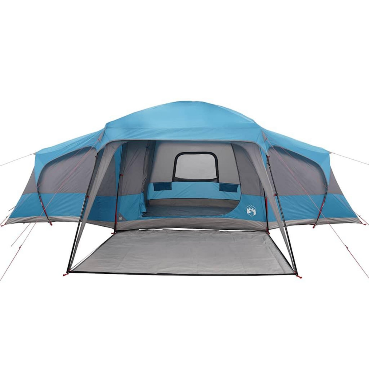 VIDAXL Tente familiale avec dome de porche 9personnes bleu impermeable