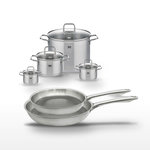 ELO Lot de 2 poêles 24/28cm et 4 faitouts Elo Relief Passion