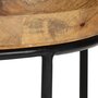 Voir la diapositive 5 : VIDAXL Table basse Bois de manguier massif et acier 50x40 cm