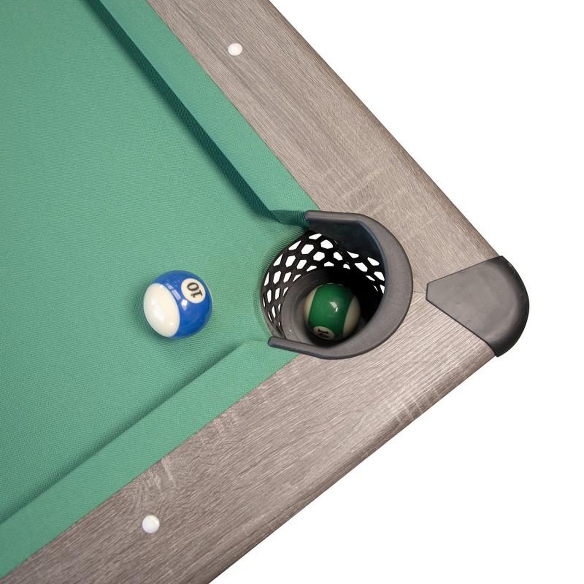 Voir la diapositive 3 : PLAY4FUN Billard Américain AMBIANCE 7Ft - 226,5 x 126,5 x 80 cm avec accessoires et plateau dînatoire - Gris