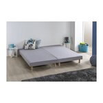 FINLANDEK Sommiers tapissiers a lattes x 2 - 180 x 200 - Bois massif gris + pieds - FINLANDEK Rakenne