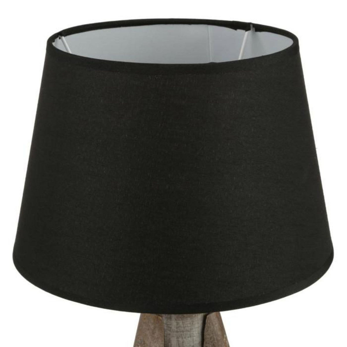 ATMOSPHERA Lampe à Poser Bois  Abat-jour  46cm Gris