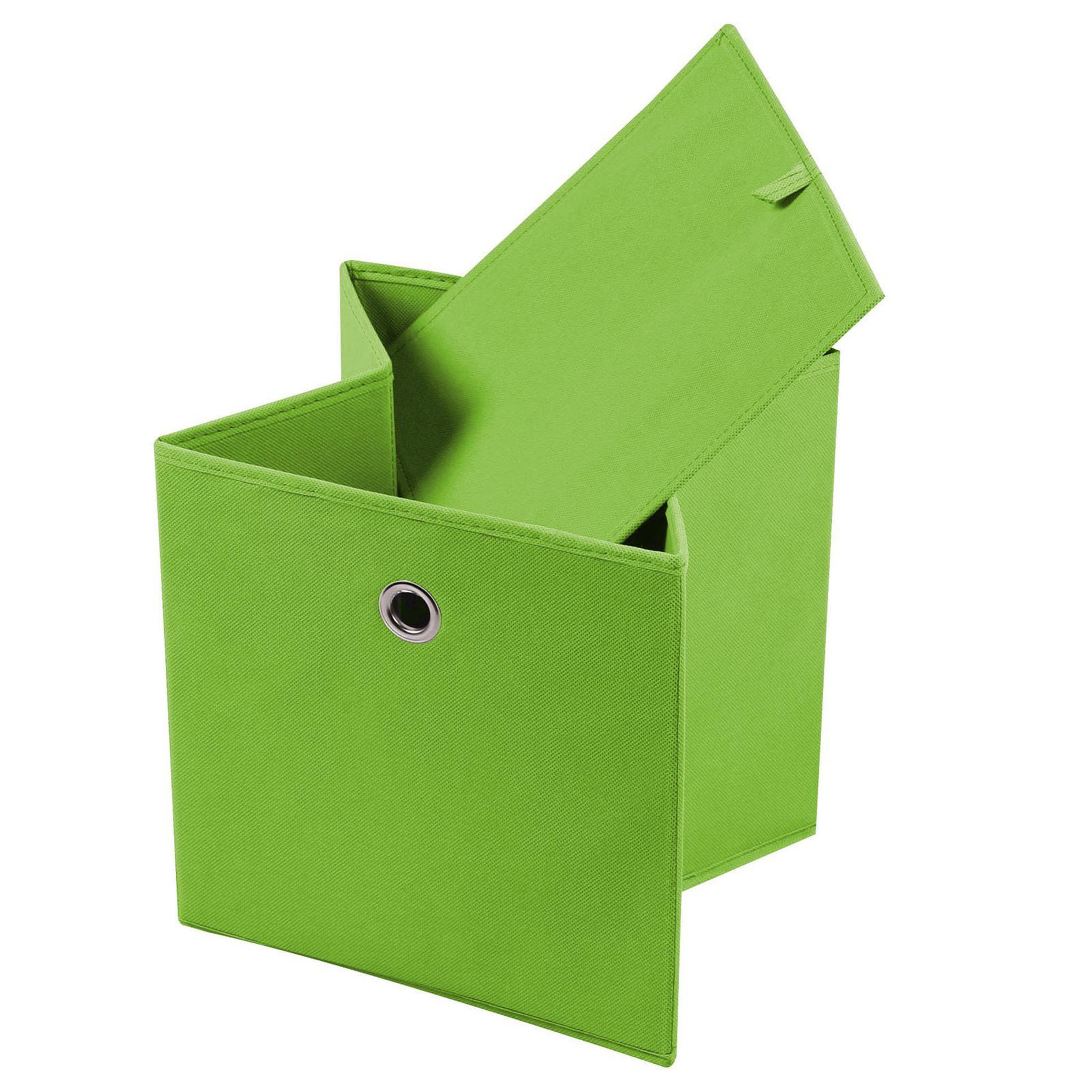 Voir la diapositive 2 : IDIMEX Lot de 2 boîtes de rangement ELA, en tissu