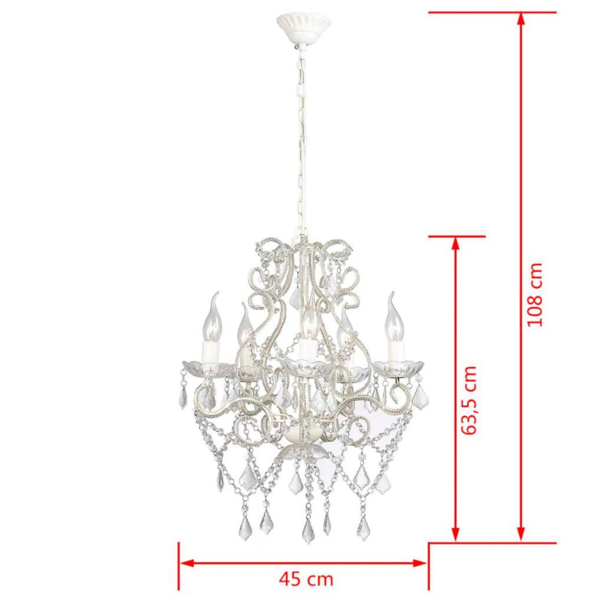 VIDAXL Chandelier avec 2800 cristaux E14