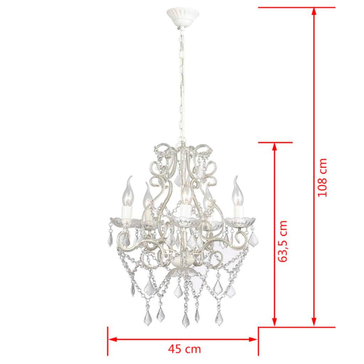VIDAXL Chandelier avec 2800 cristaux E14