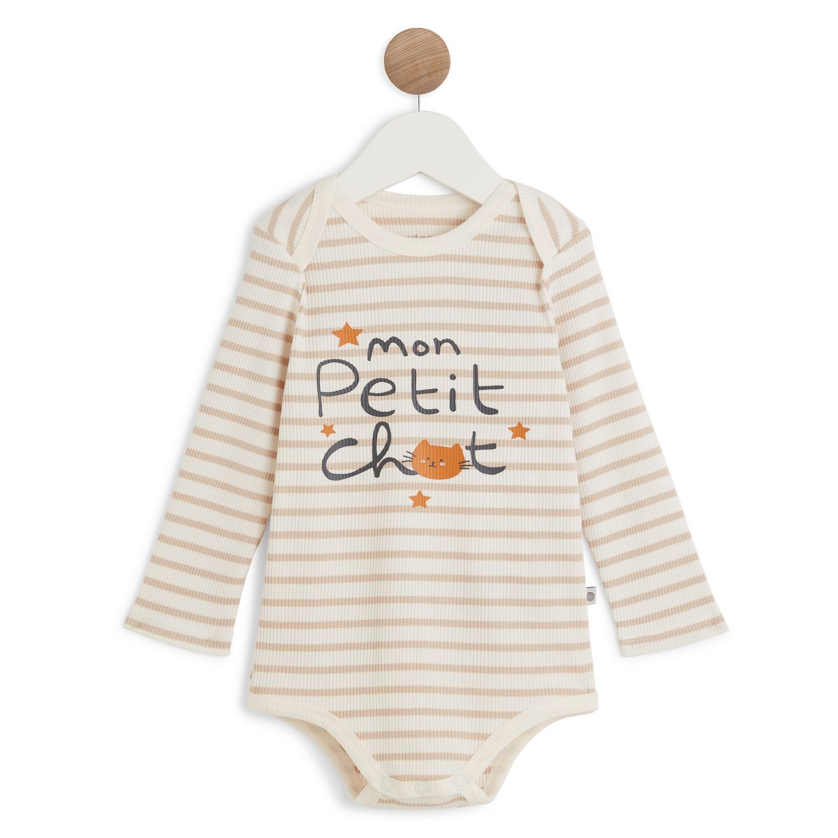 INEXTENSO Body manches longues évolutif écru bébé mixte