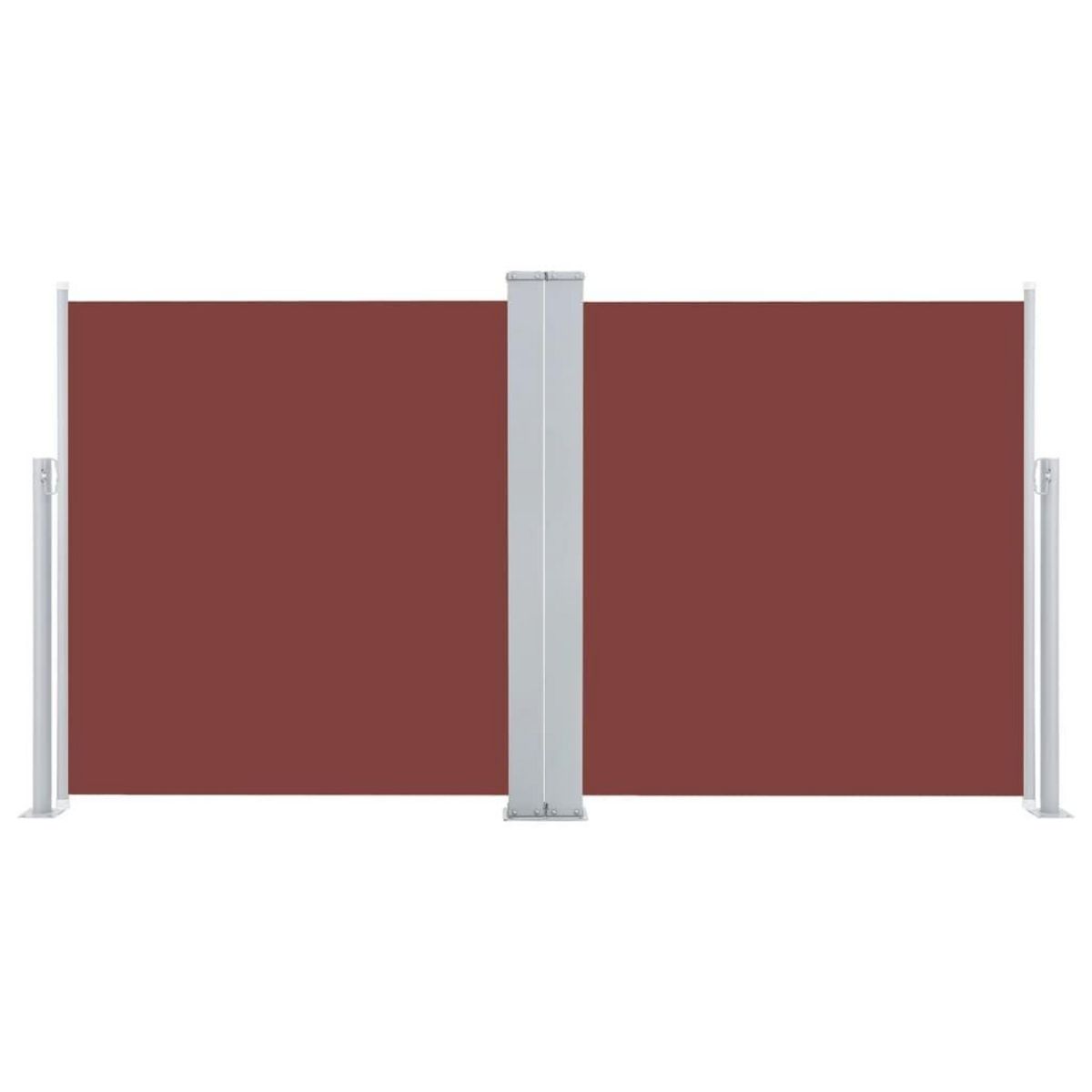 VIDAXL Auvent lateral retractable Marron 100 x 600 cm