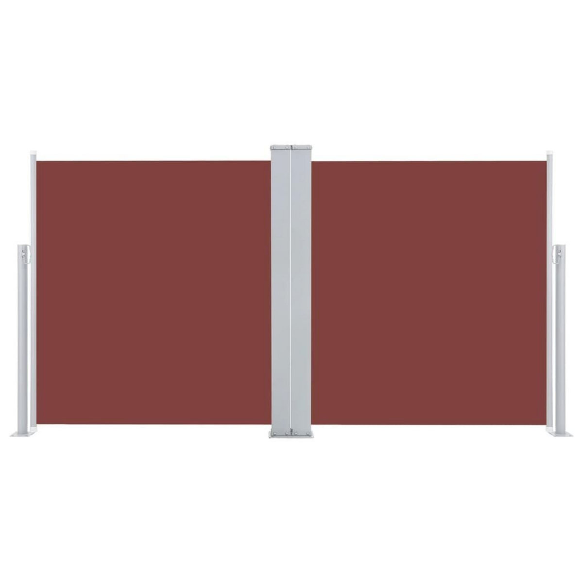 VIDAXL Auvent lateral retractable Marron 100 x 600 cm