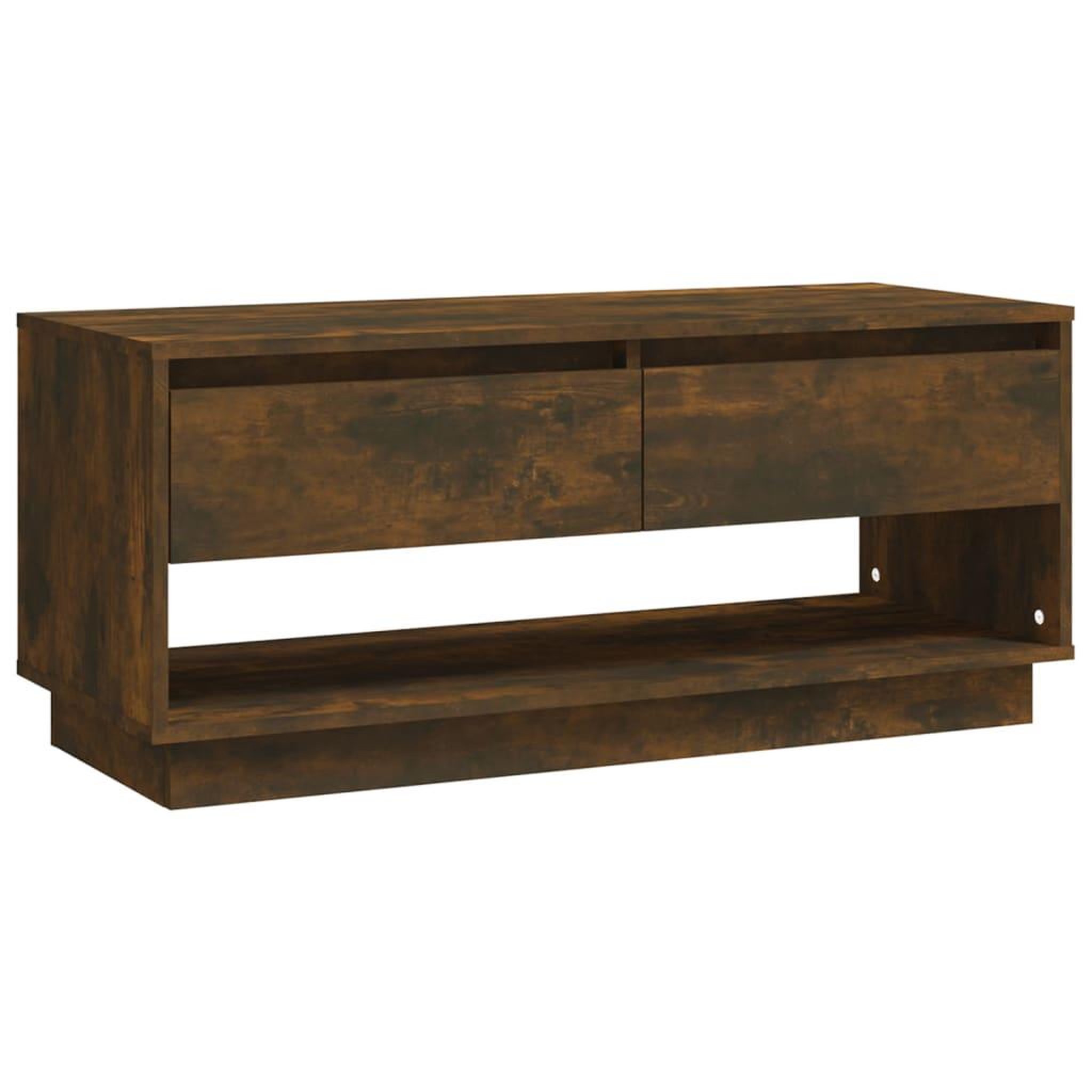 Voir la diapositive 2 : VIDAXL Meuble TV Chene fume 102x41x44 cm Bois d'ingenierie