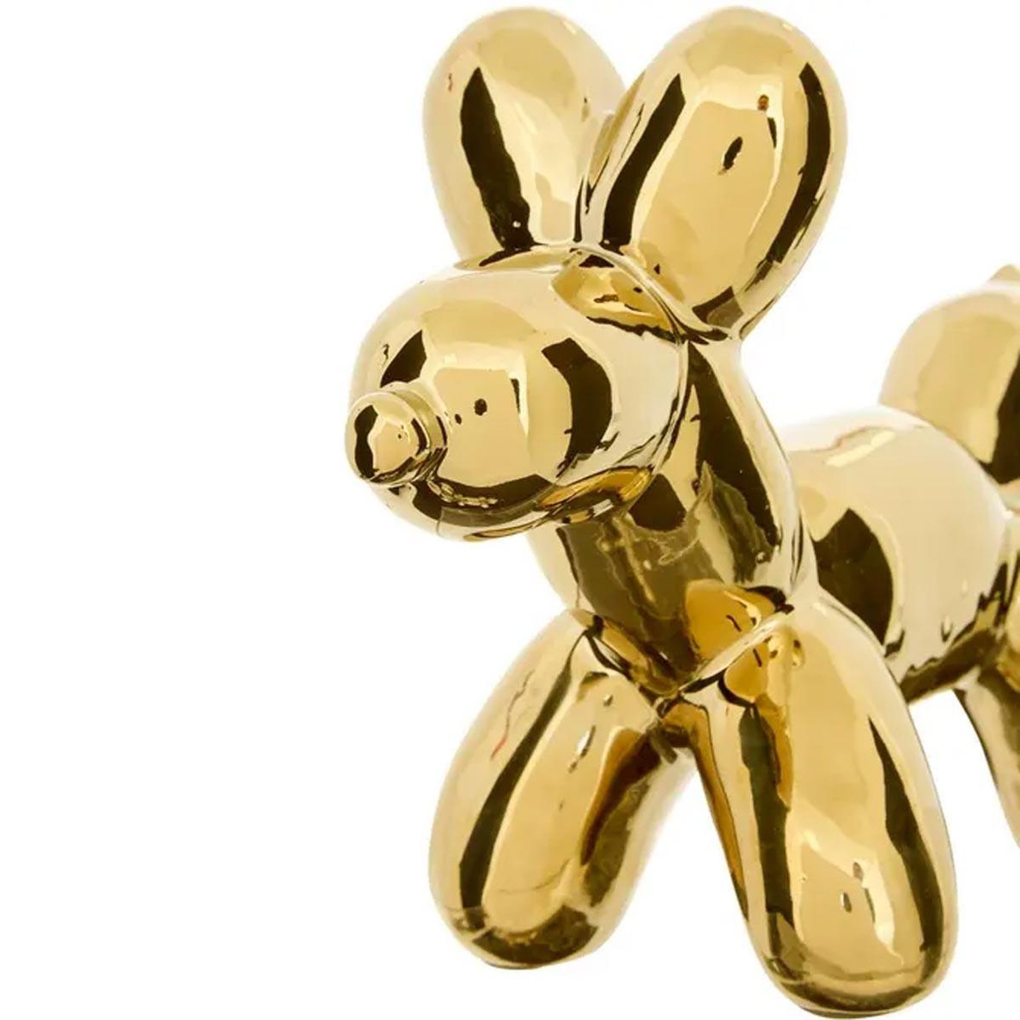 Voir la diapositive 2 : ATMOSPHERA Statuette déco chien en céramique  théo  19cm doré