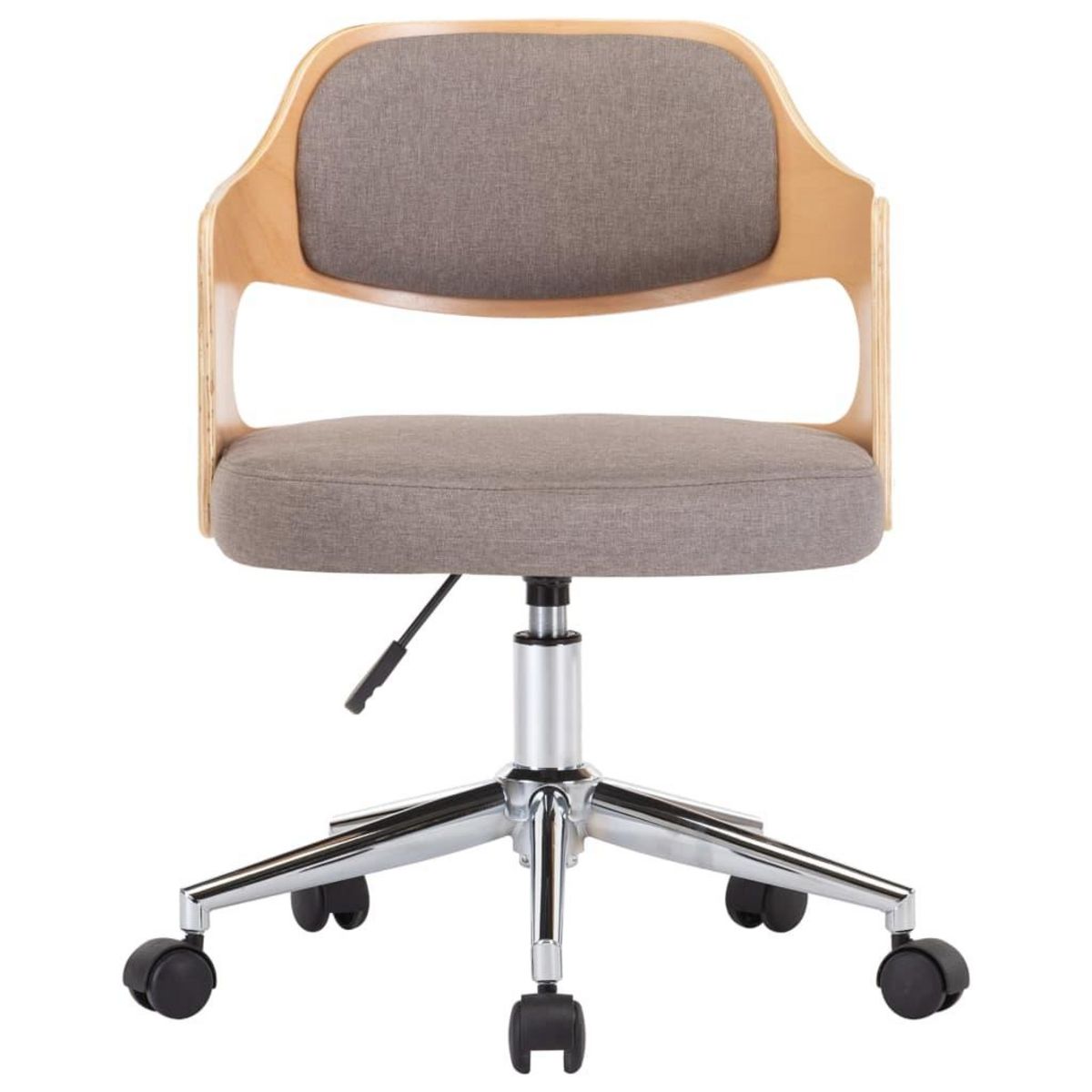 VIDAXL Chaise pivotante de bureau Taupe Bois courbe et tissu