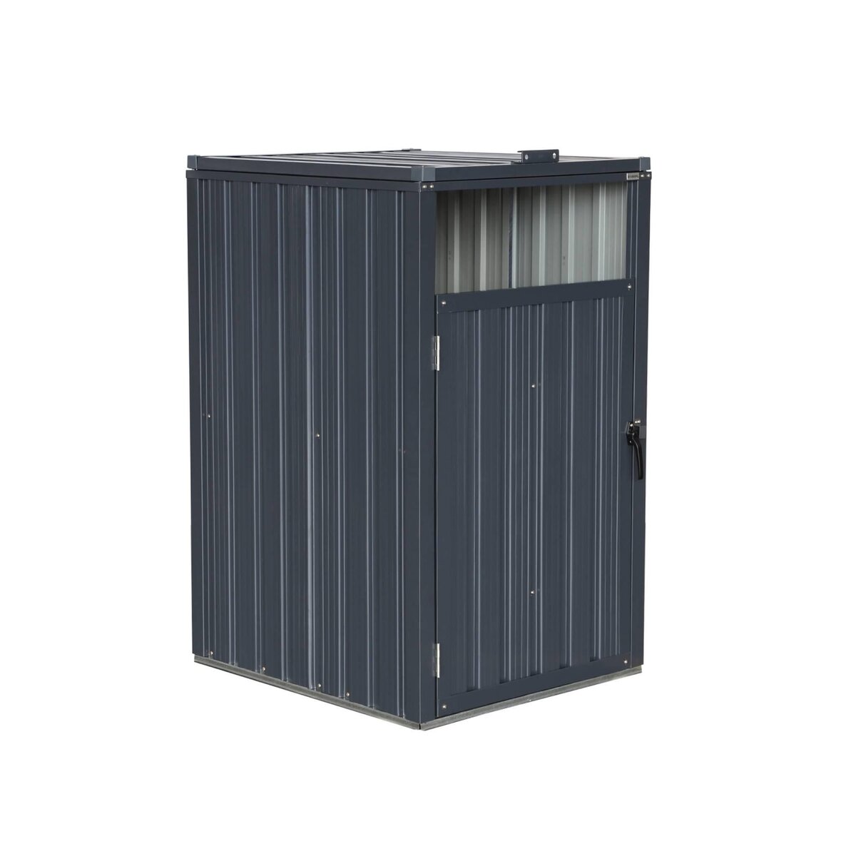 SWEEEK Cache poubelle gris en acier galvanisé - Déclinaison en 3 dimensions