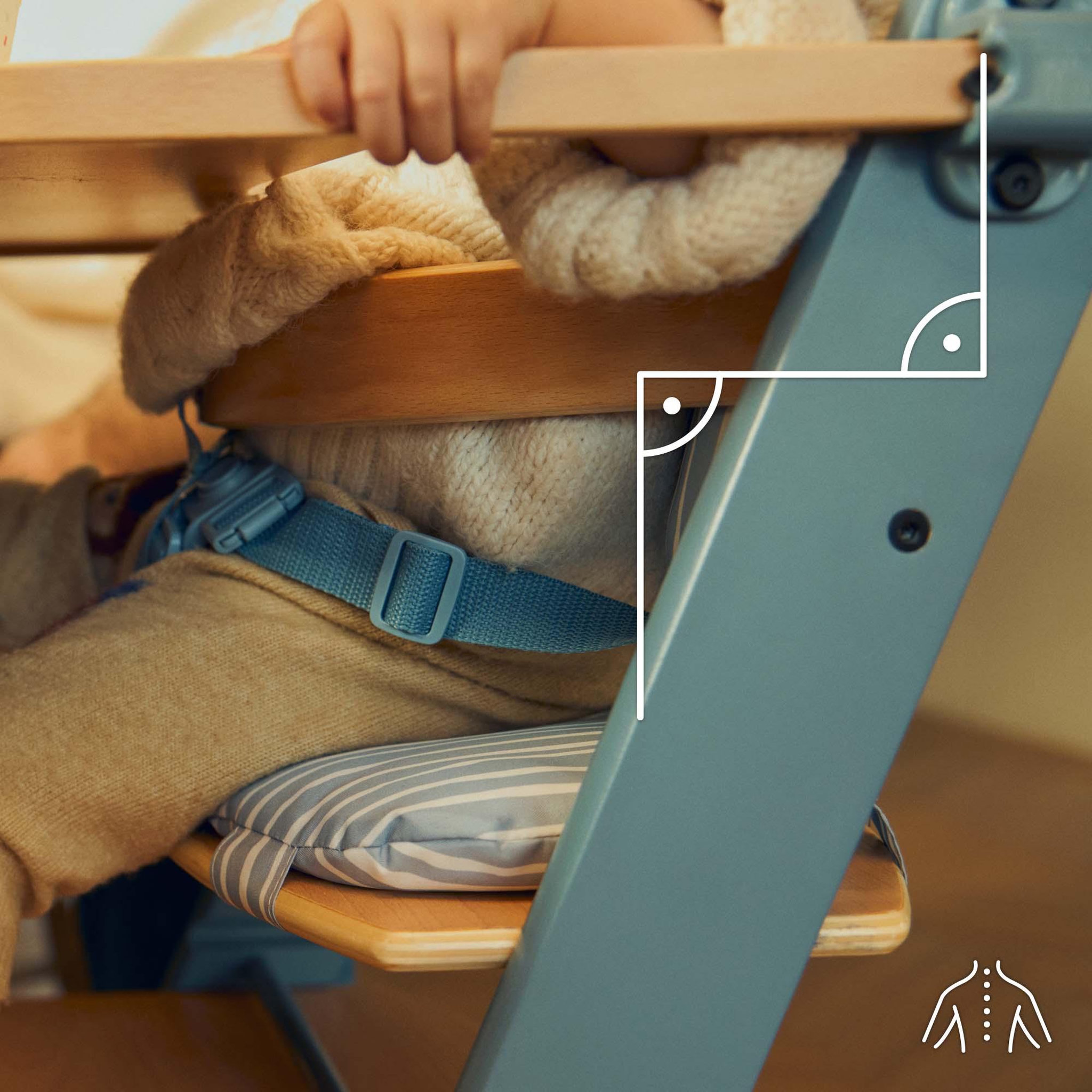 Voir la diapositive 3 : KINDERKRAFT Chaise haute bois 3 en 1 reglable avec harnais
