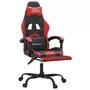 VIDAXL Chaise de jeu avec repose-pied Noir et rouge Similicuir