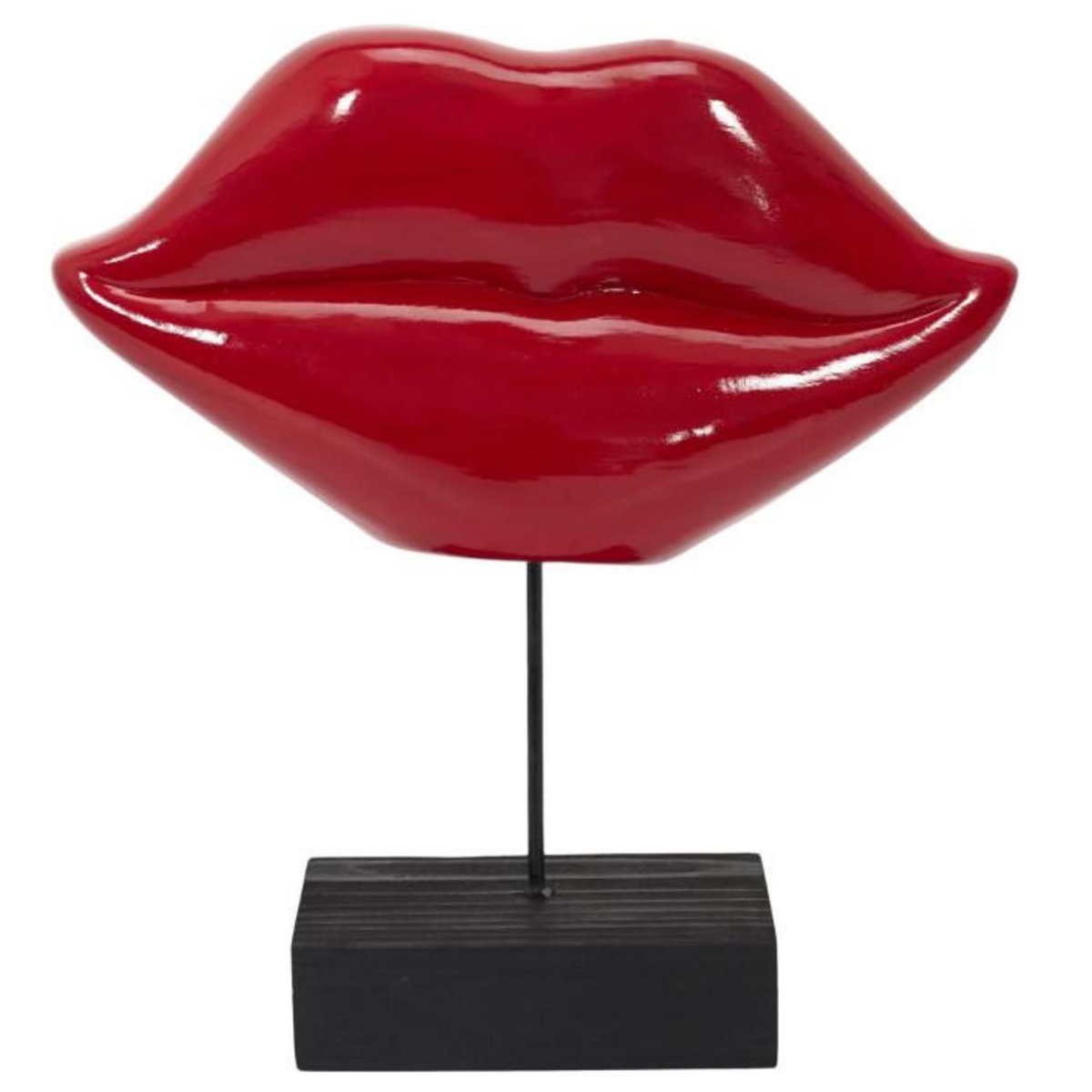 Paris Prix Décoration à Poser  Bouche  19cm Rouge & Noir