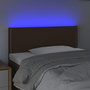 Voir la diapositive 3 : VIDAXL Tete de lit a LED Marron Fonce 100x5x78/88 cm Tissu