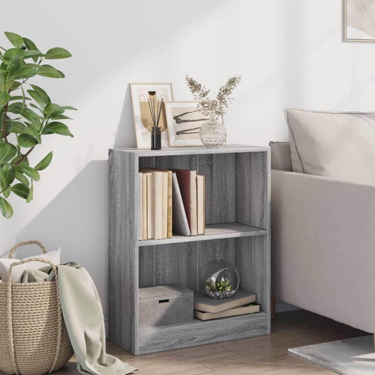 VIDAXL Bibliotheque Sonoma gris 60x24x76 cm Bois d'ingenierie