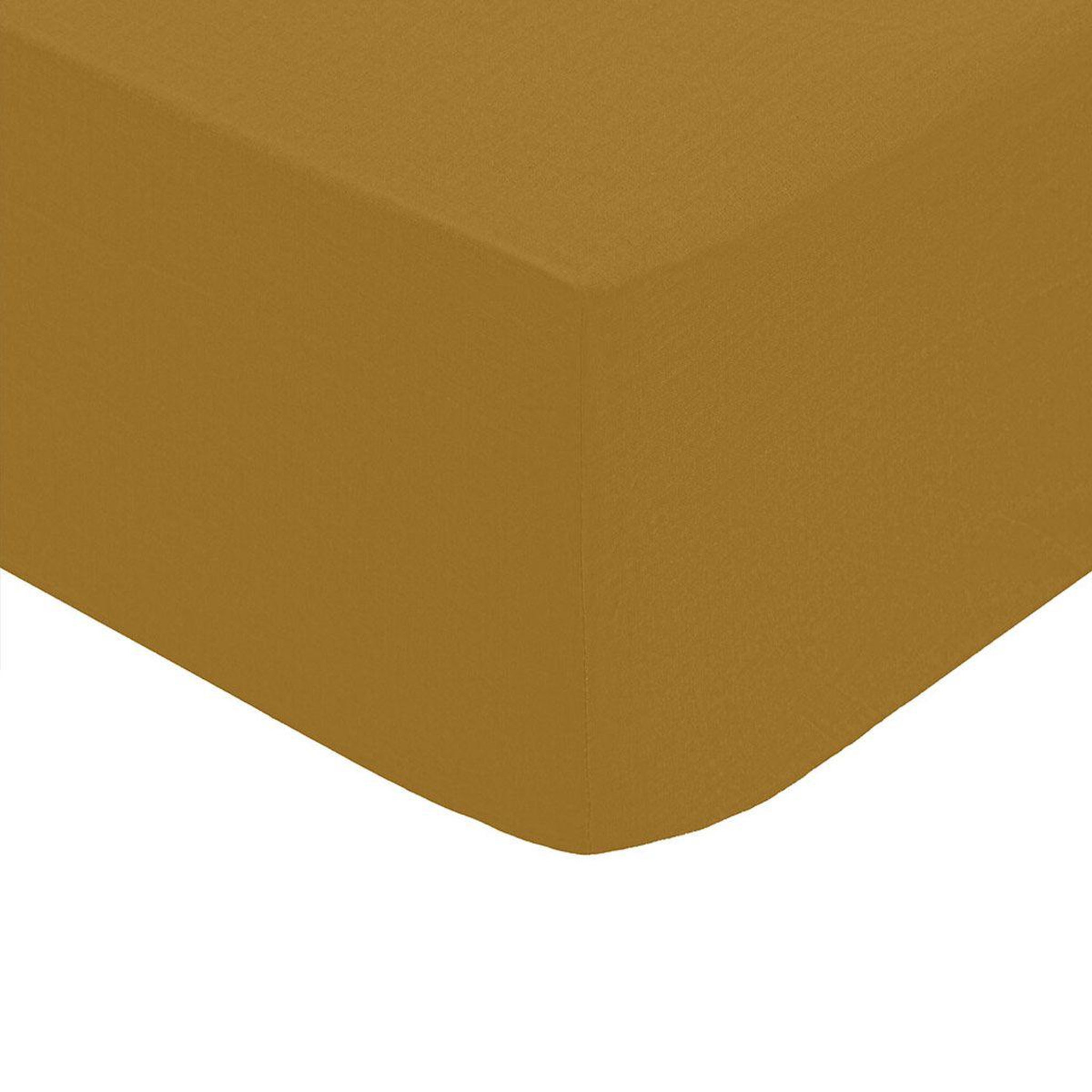 Voir la diapositive 2 : ATMOSPHERA Drap housse 2 personnes  percale  180x200cm mordoré