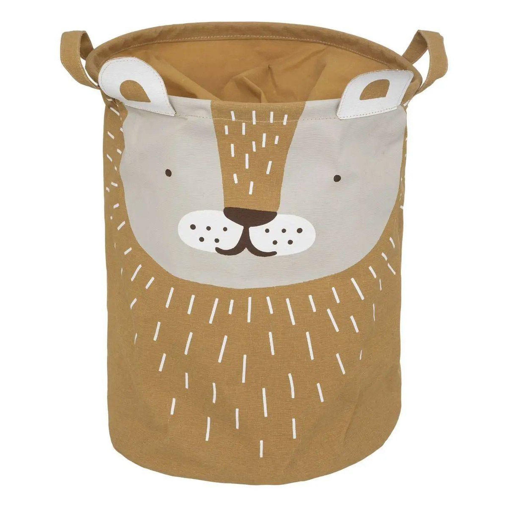 Voir la diapositive 1 : Atmosphera Kids Panier de rangement enfant  lion  40cm marron