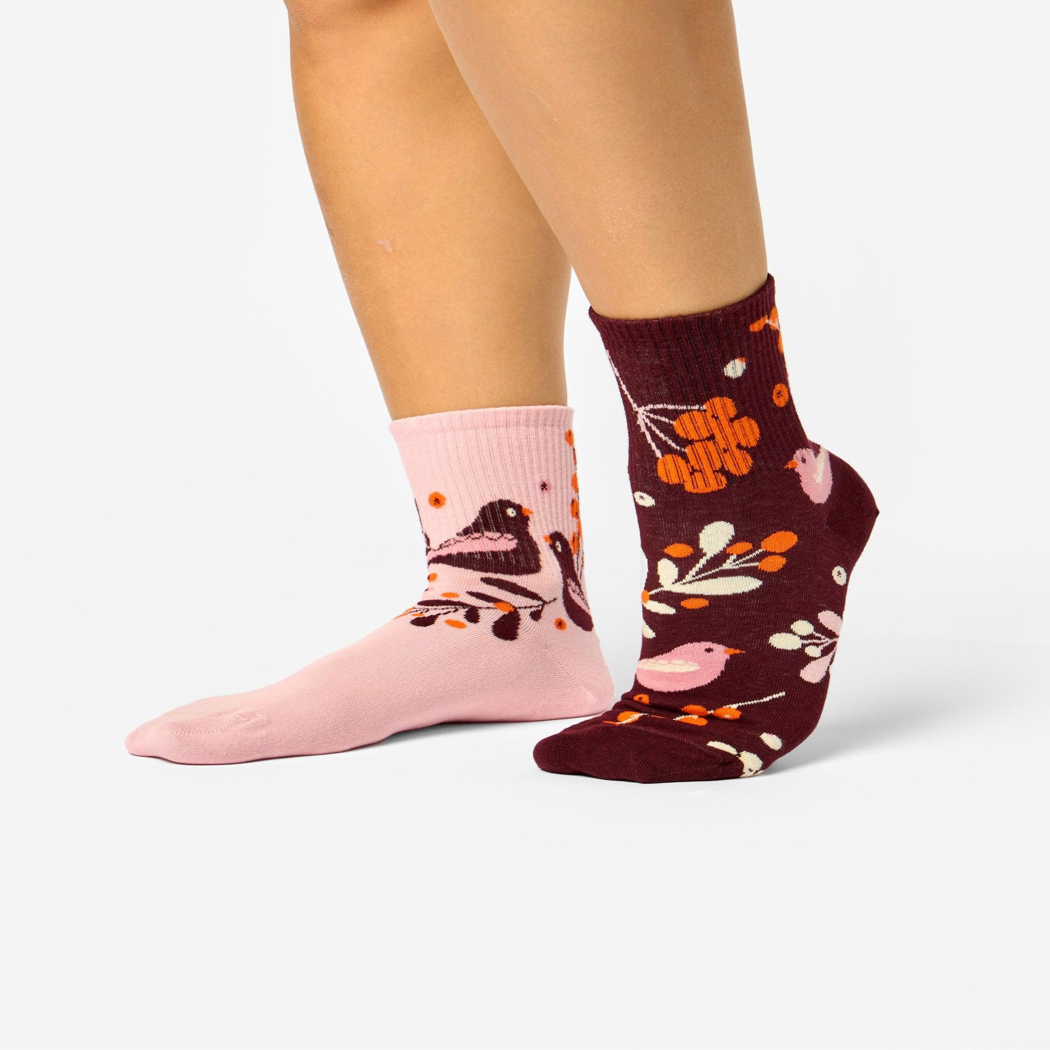 Voir la diapositive 3 : DEDOLES Chaussettes courtes oiseaux & baies
