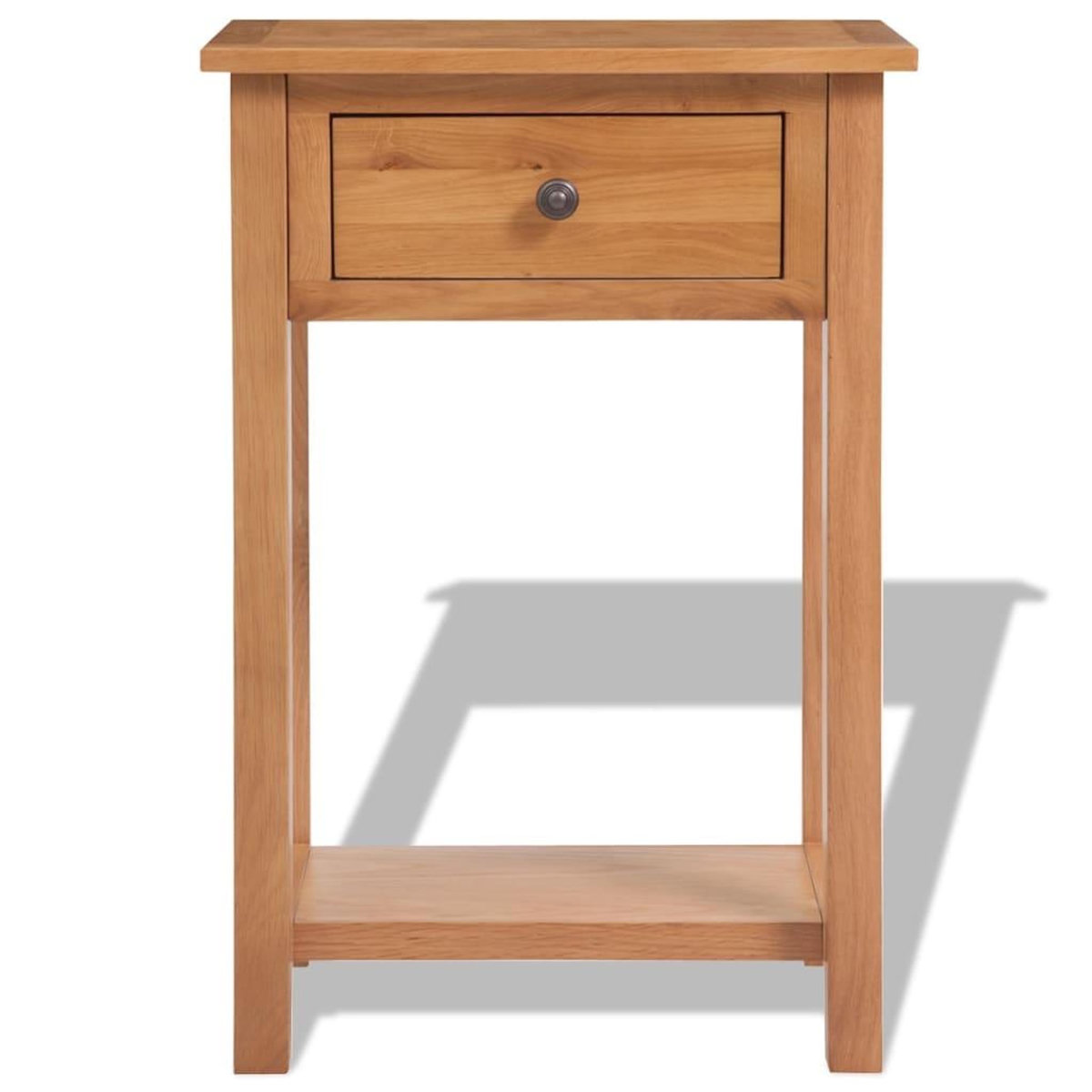 VIDAXL Table console 50 x 32 x 75 cm Bois de chene massif