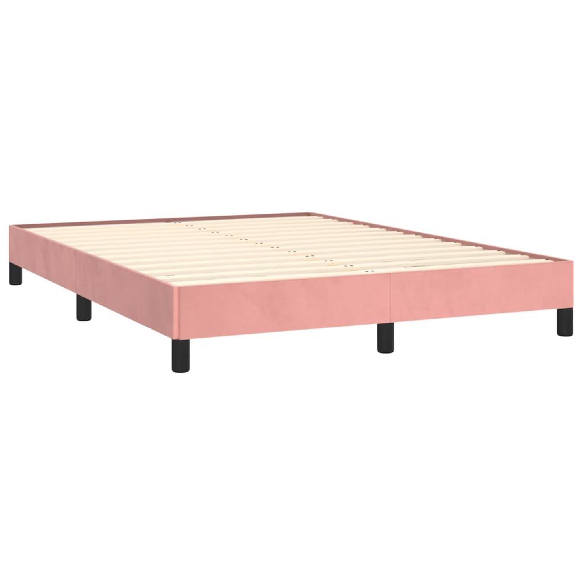 Voir la diapositive 3 : VIDAXL Cadre de lit sans matelas rose 140x190 cm velours