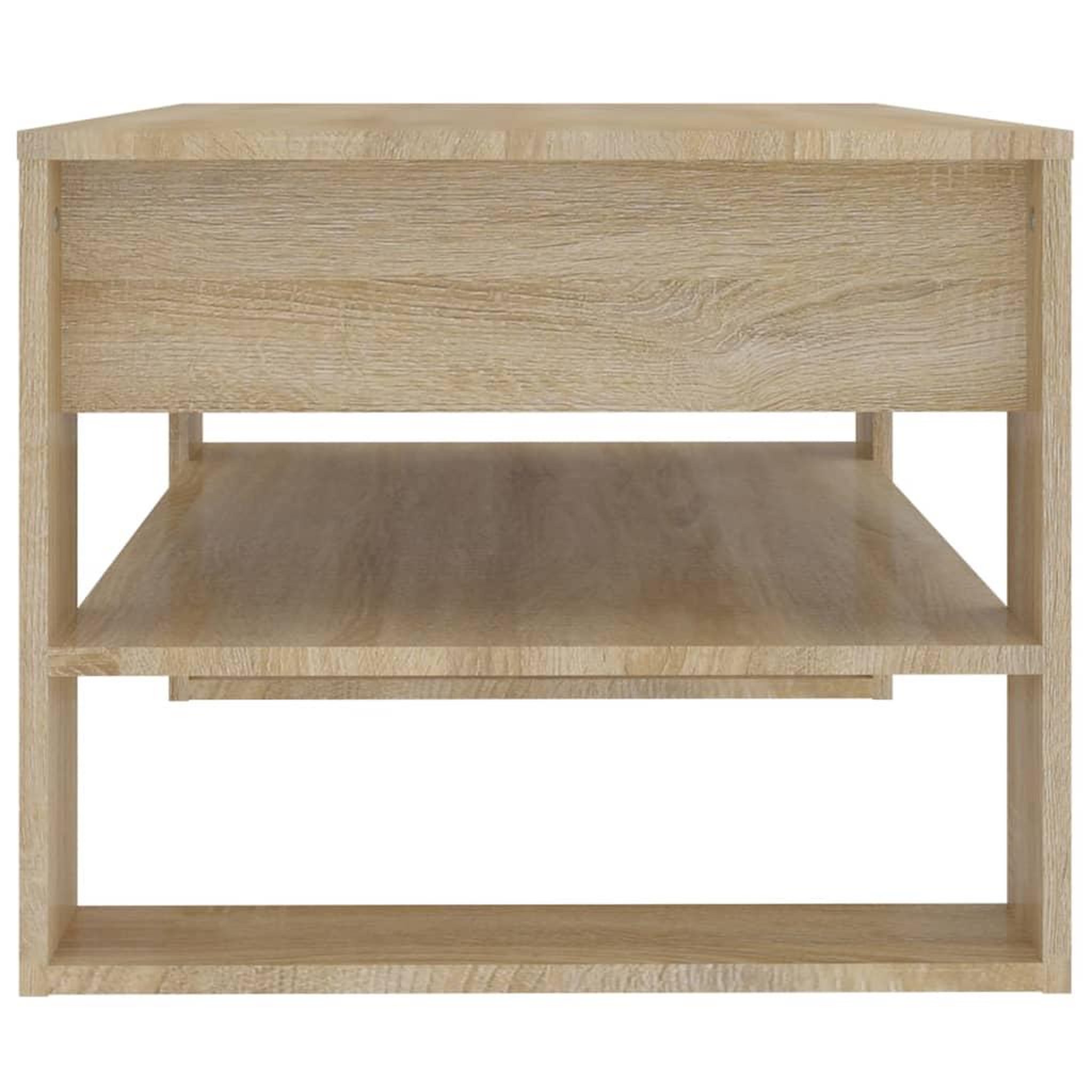 Voir la diapositive 4 : VIDAXL Table basse chene sonoma 102x55x45 cm bois d'ingenierie