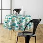 Voir la diapositive 3 : Paris Prix Nappe Toile Cirée Ronde Imprimé  Plantania  160cm Bleu