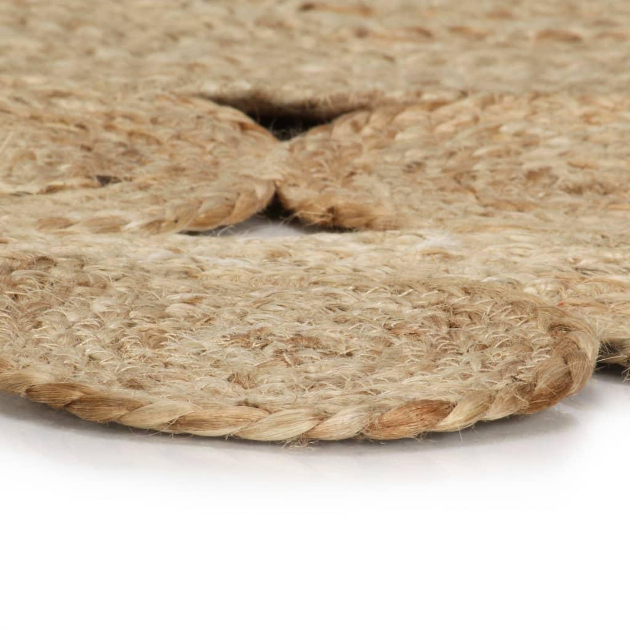 Voir la diapositive 3 : VIDAXL Tapis fait a la main Jute tressee 120 cm