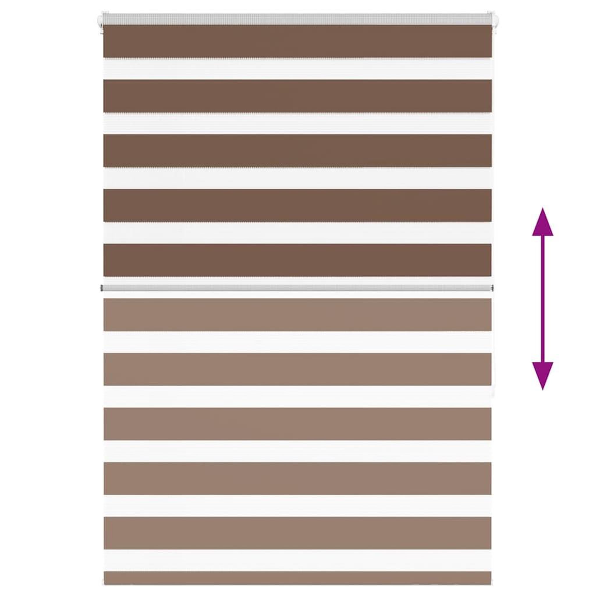 Voir la diapositive 5 : VIDAXL Store zebre marron 115x150cm largeur du tissu 110,9cm polyester