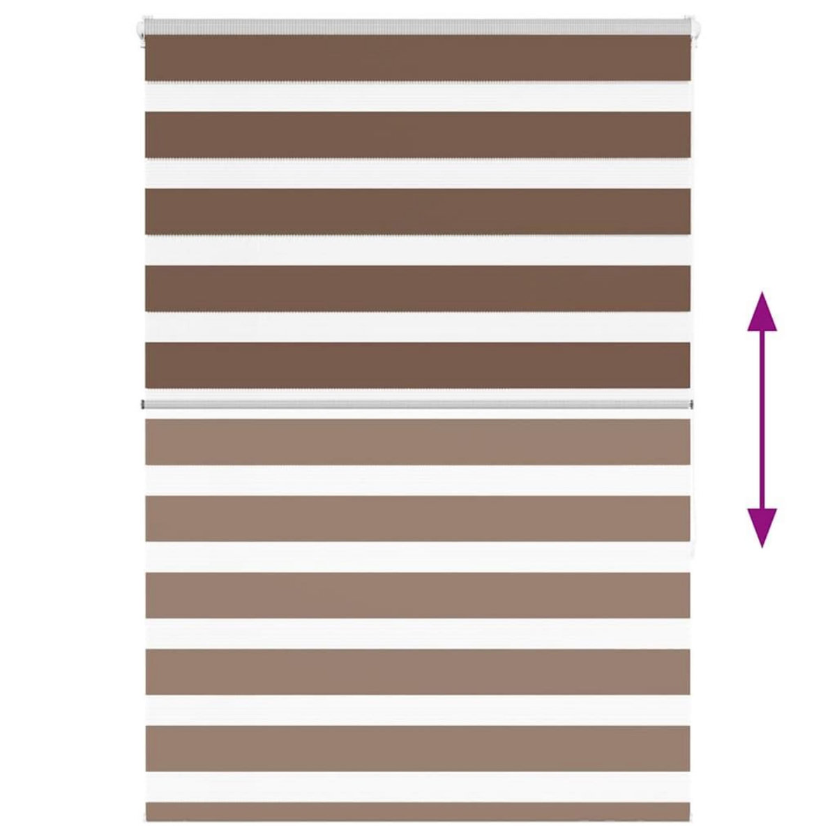 VIDAXL Store zebre marron 115x150cm largeur du tissu 110,9cm polyester