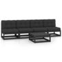 Voir la diapositive 2 : VIDAXL Salon de jardin 5 pcs avec coussins Bois de pin massif